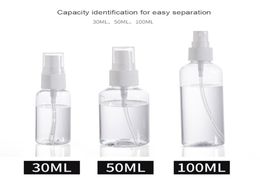 Spot 1Pcs transparent empty spray bottle 30ml 50ml 100ml plastic mini refillable container empty disinfectant container lip gl3857802