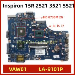 Motherboard VAW01 LA9101P LA9104P For Dell Inspiron 3521 5521 Laptop Motherboard I73537U I33217U I53317U CPU HD8730M 2GB HD7670M GPU