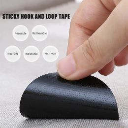 1/10PCS Double-sided Fixed Magic Sticky Round Self Adhesive Hook Loop Pads Non-slip Holder for Sofa Bed Sheet Carpet Tablecloth