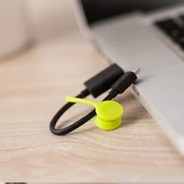 3pcs Assorted Colours Magnetic Cable Clips Winder Wrap Ties Cords Holder Organisers for Xiaomi Headphones Earphones USB Cable