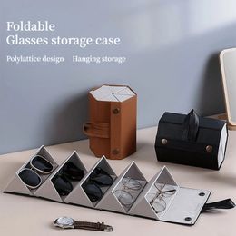 Portable Collapse Glasses Organiser Multislot Case Travel Sunglasses Various Box Home Storage Accessories 240327