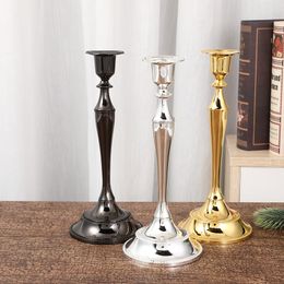 Taper Candle Holder 25cm/10'' Metal Candle Holder Gold Silver Candlestick for Wedding Formal Event Home Dinning Table Decoration