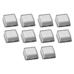 Good 10Pcs Transparent Keycaps Double-layer Keycaps Removable Paper Clips Custom MX Switch Relegendable Keycap Shell Protection