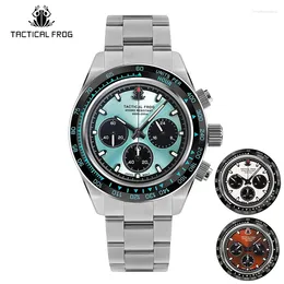 Wristwatches Tactical Frog VS75 Solar Chronograph Watch V2 41mm Quartz Movement Sapphire C3 Luminous 200M Waterproof Luxury Men's