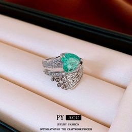 Zircon Love Open Fashion New Type Index Finger Ring Light Luxury Atmosphere High Grade Hand Decoration