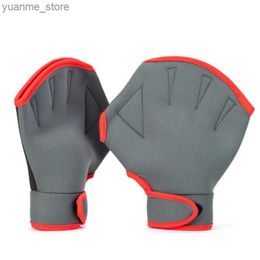 Diving Accessories 1 pair of diving gloves inflatable swimming chloroprene rubber paddles palm webbing scratch resistant hand protection Y240410