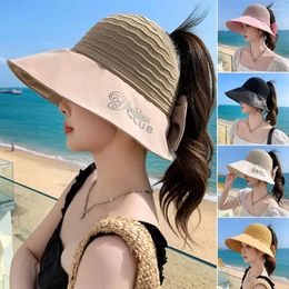 Wide Brim Hats Knitted Mesh Sun Hat Leisure Foldable Breathable Basin Sunscreen UV Protection Women