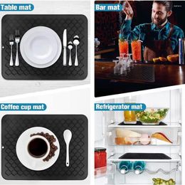 Table Mats Kitchen Drying Mat Quick Silicone For Countertop Anti-slip Waterproof Dish Bowl