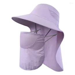 Wide Brim Hats Hat With Neck Flap Face Shield Women String Summer Sun Beach Big Upf50 Breathable Fisherman Camping Outdoor Accessory