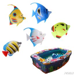 5Pcs Plastic Artificial Floating Swimming Vivi Fish Aquarium Fish Tank Ornament DropShip