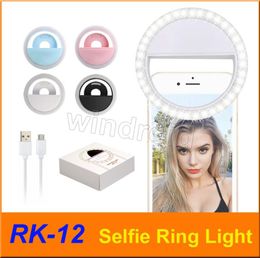 RK12 RK12 Rechargeable Universal LED Selfie Light Ring Light Flash Lamp Selfie Ring Lighting Camera Pography For all phone che5427710