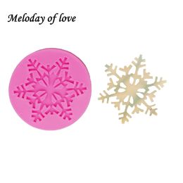 Snowflake Christmas Cake Decorating Tools Silicone Mold Fondant Mould Polymer Clay Candy Chocolate Moulds Sugarcraft T1304