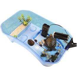 AsyPets Reptile Turtle Tortoise Vivarium Box Aquarium Tank with Basking Ramp-40