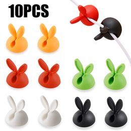 10/1Pcs Desk Organiser Cable Clips Self Adhesive Cable Manager For Mouse Earphones Wire Winder Holder Home Office Accessories