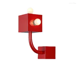 Wall Lamp Lights Vintage Art Red For Living Room Decor Background Decoration Bedroom Designer