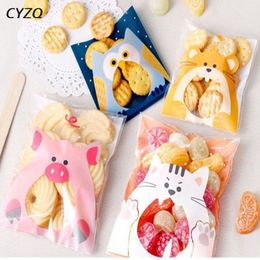 50Pcs Cute Big Teech Mouth Monster Plastic Bag Wedding Birthday Cookie Candy Gift Packaging Bags OPP Self Adhesive Party Favours