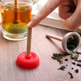 Silicone Tea Infuser Filter Tea Strainer Teatanic Creative Toilet Plunger Shaped Funny Herbal Tea Bag Reusable Coffee Diffuser