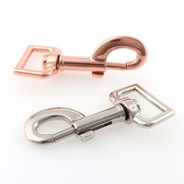 2 pcs Rose gold/Silver 27mm(1inch) Metal Swivel Trigger Lobster Clasps Clip Snap Hook for Key Chain Ring Outdoor Craft Bag Parts