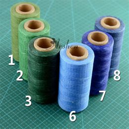 Multicolor Durable 240 Metres 1mm 150D Flat Leather Waxed Thread Cord for DIY Handicraft Tool Hand Stitching Thread High Quality