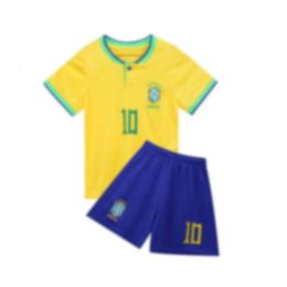 Soccer Jerseys 22-23 World b Brazil Home/away Stadium 10 Neymar National Team Jersey Set Children's Shirt 14-30