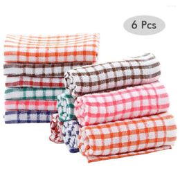 Tea Napkins Cotton Kitchen Towel Absorbent Lint Free Catering Restaurant Cloth Dish Towels 6PCS