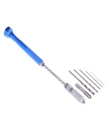 Lightweight Spiral Drill Pin ViseSpiral Hand Push Drill Pin Chuck Jewellery Hole Carving 5pcs Drill Bits Set4260344