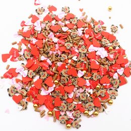 50g Love Sequins Nail Art Supplies For Professionals Pink Clay Slice Valentine's Day Flakes Manicure Design Nails Decorations