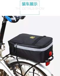 Bicycle Carrier Bag Bike Rack Pannier 12L Trunk Basket Back Seat Shelf Pouch Cycling Luggage Shoulder Handbag Bike Rear Bag