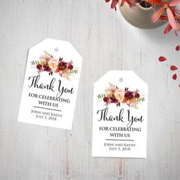 Favour Tags,Blush Floral Thank You for Celebrating with Us Gift Tags for Weddings, Bridal Showers, Birthdays, Parties