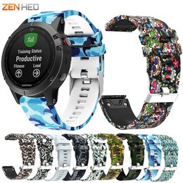 22mm Silicone Bracelet Strap For Garmin Fenix 5/5 Plus Quick Release Easy Fit Watch Band For Garmin Forerunner 935 945 Wristband