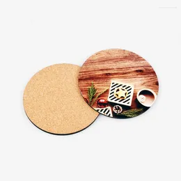 Jewellery Pouches 100pcs MDF Personalised Dia.95mm Round Shape Sublimation Coasters Wood Blank With Cork