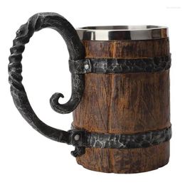 Mugs Viking Drinking Cup Creative Beer Danegeld Tankard Stainless Steel Drinkware With HandIe Coffee Tools And Gadget