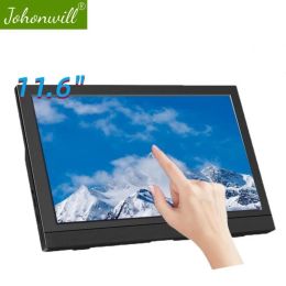 Monitors Portable Touch Monitor 11.6 inch 1366X768 Travel Gaming Display for Laptop Switch PS4 PS5 Xbox Screen