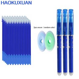 Pens Erasable Gel Pen 0.5mm Refills Rods Washable Handle School Office Supplies Stationery