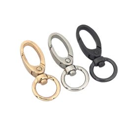 1pcs 13mm Metal Swivel O-ring Eye Snap Hook Push Clasps Clips for Leather Craft Bag Strap Belt Webbing Keychain Small Size