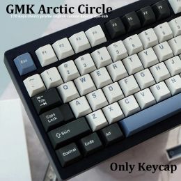 Accessories GMK Arctic Clone 170 Keys Cherry Profile Double Shot Keycap For ANSI ISO Layout Keycaps For Mechanical Keyboard