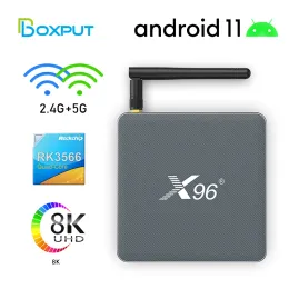 Box X96 X6 TV Box Android 11 8GB RAM 128GB Rockchip RK3566 8K VIDEO CODEC 2T2R MIMO Dual Wifi 1000M LAN 4K Media Player