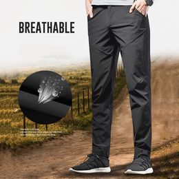 Men Outdoor Casual Breathable Sports Pants Quick Dry Wear-resistant Stretch Climbing Pants Running Riding Hiking Trousers