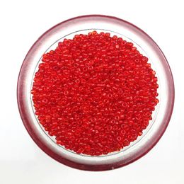 16g 1000pcs 2mm 12/0 Red Transparent Round Loose Spacer Beads Cezch Glass Seed Beads Handmade Jewelry Making DIY Garment Bead