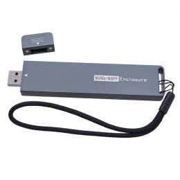 Enclosure Dual Protocol M.2 SATA NVME USB Adapter Case SSD M2 NGFF Enclosure NVME to USB 3.1 10Gbps Box Support M/B+M Key M.2 SSD RTL9210B