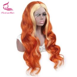 13x4 Transparent Front Wig Highlight Ginger Orange 613 Honey Blonde Body Wave 13x6 HD Lace Frontal Human Hair Wigs For Women