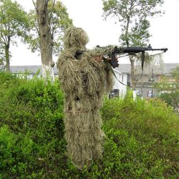 Hunting Ghillie Suit Camo Woodland Camouflage Forest 3D Tactical Suits Sniper Clothes Hunt Outdoor Hunting Clothing Birding Suit