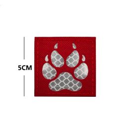 K9 Dog Paw IR Patch Military Armband Badge Sticker Decal Applique Embellishment Decorative Tactical Reflective Patches