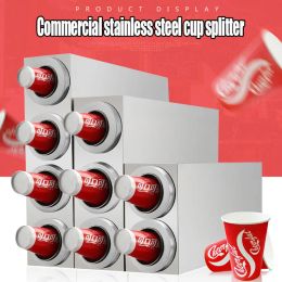 Processors Stainless Steel Commercial Cup Splitter Milk Tea Coke Three Hole Cup Splitter Paper Cup Extractor