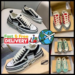 2024 Luxury XVessel G.O.P. Lows black Casual Shoes Mens Women Half drag couple Designer Vessel Tripe Piece Speed Canvas Shoes GAI low price