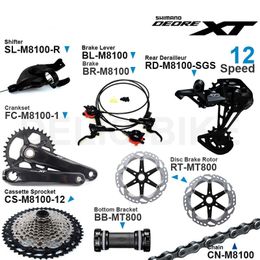 Shimano DEORE XT M8100 1x12v Groupset include Right Shifter Rear Derailleur Cassette Sprocket Crankset Hydraulic Disc Brake