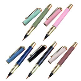 Chinese Calligraphy Brush Metal Pen Clip Piston-filled Ink Absorber Refillable Fit for Beginners Kids Adults New Dropship