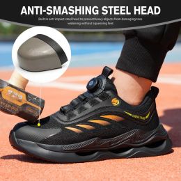 Boots Quality Safety Shoes Men Boots Rotary Work Sneakers Indestructible Shoes Antismash Antipuncture Work Shoes for Men