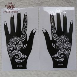 1pcs Self-Adhesive Reusable Temporary Henna Hand Tattoo Stencil Mehndi Tattoo Indian Wedding Painting Kit Tools