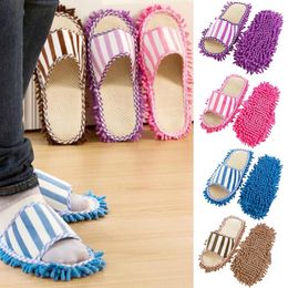 2pcs/1 Pair Dust Mop Slipper House Floor Microfibre Fabric Polishing Lazy Dusting Cleaning Foot Shoes Cover Car Washing Cleaner